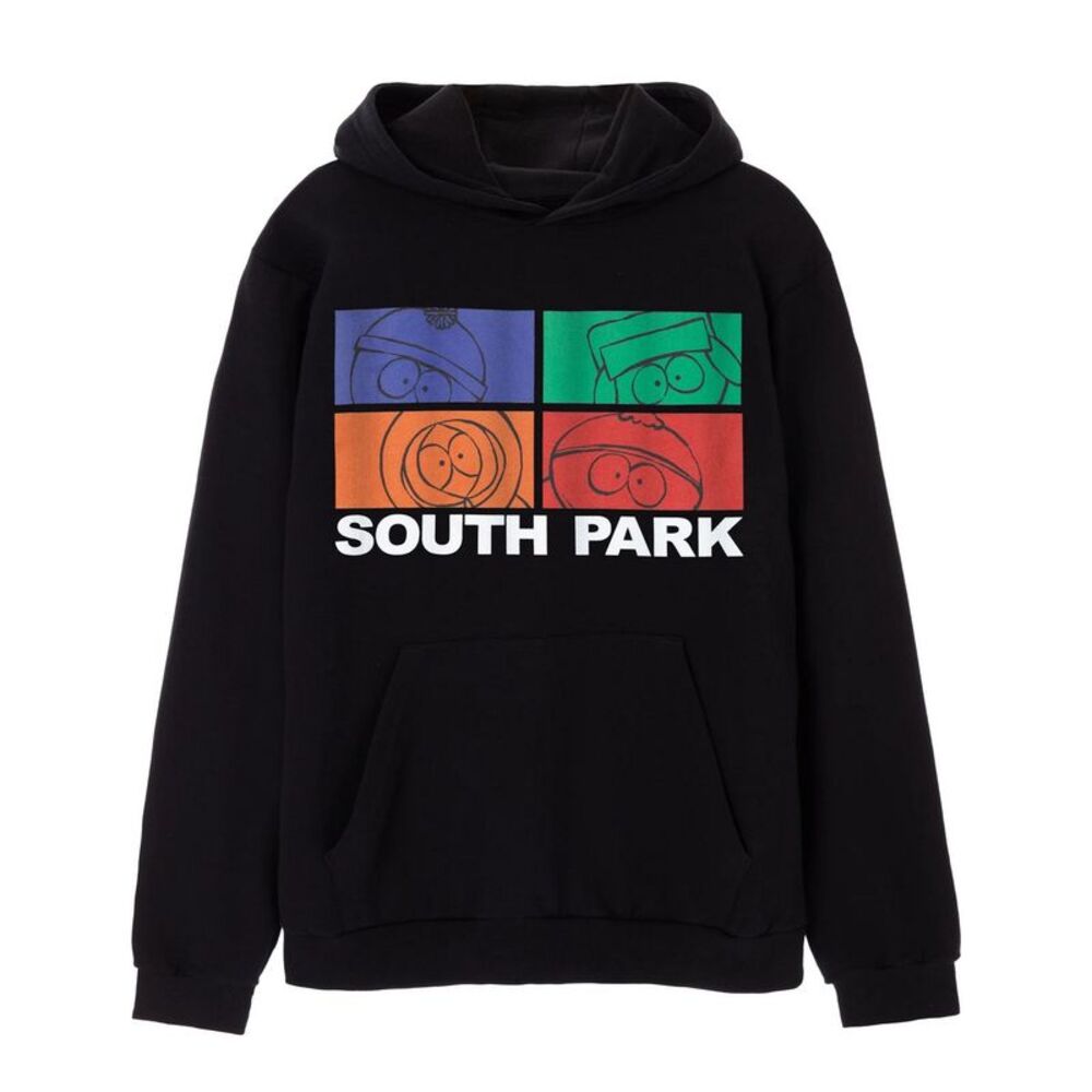 South Park Mens Colour Block Hoodie / Black